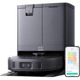 Aspirator robot eufy X10 Pro Omni, 8000 Pa, Mop rotativ, Statie Omni, Navigatie LiDAR, Evitare obstacole AI