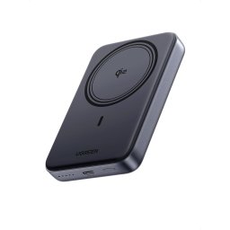 Baterie externa Ugreen Magnetic 10000 mAh, Wireless, PD 30W, Qi2 7.5W, USB-C, compatibila MagSafe, Negru