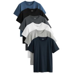 Next Tricou bleumarin / opal / gri / gri deschis / negru / alb