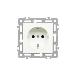 Nova priză cu împământare 16A 250V alb
