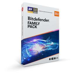 Licenta retail Bitdefender Family Pack - protectie anti-malwarecompleta pentru toata familia, disponibila pentru Windows, macOS, iOS si Android, valabila pentru 1 an, 15 dispozitive, new.