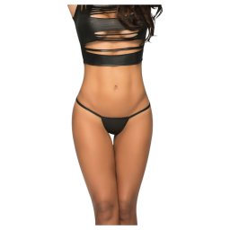 Mapalé - tanga micro lucios - negru
