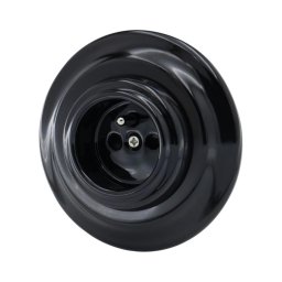Bohemia-Design - Priză casnică retro din porțelan, cu ramă, 250V/16A, negru