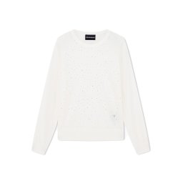 EMPORIO ARMANI Tricotat EW001263AF19176 F0015 white rhinestones