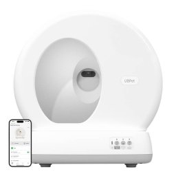 Litiera Inteligenta pentru Pisici UBPet UCAT C10 Pro cu Autocuratare si Camera Integrata Control Wi-Fi Alb