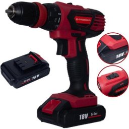 Masina de Gaurit si Insurubat 18V, 2Ah, 28Nm, 2 Viteze, cu 2 acumulatori, Kraissmann AD-18CUN - AD-18CUN