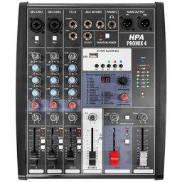 Consola DJ MIXER DIGITAL 4 CANALE 48V BT/USB/SD