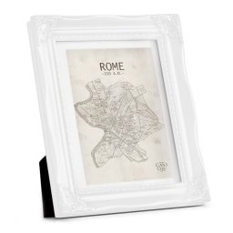 Casa Chic Regent, ramă pentru fotografii, dreptunghiulară, 17 × 12 cm fotografii, suport, sticlă, rococo (ROCOCO-5x7-WHT)