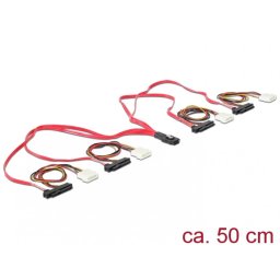 Cablu mini SAS SFF-8087 la 4 x SAS SFF-8482 + alimentare 50cm, Delock 83059