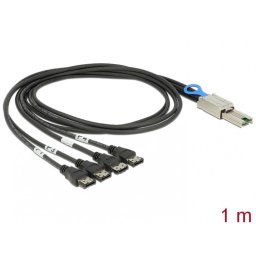 Cablu Mini SAS SFF-8088 la 4 x eSATA 1m, Delock 83064