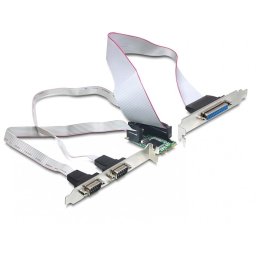 Mini PCIe I/O PCIe full size 2 x serial RS-232, 1 x parallel, Delock 95232