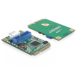 Mini PCIe I/O PCIe 1 x pin header 19 Pini USB 3.0 Full size, Delock 95234