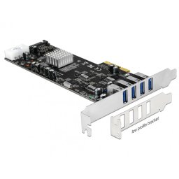 PCI Express Card cu 4 x USB 3.0 externe Quad Channel, Delock 89365