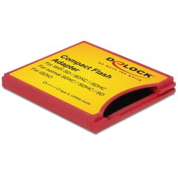 Adaptor Compact Flash tip II la iSDIO (WiFi SD), SDHC, SDXC, Delock 62542
