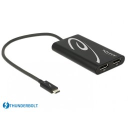 Adaptor Thunderbolt 3 (USB-C) la 2 x Displayport T-M 4K 60Hz, Delock 62708