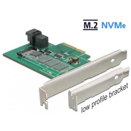 PCI Express Card la 1 x internal NVMe M.2 PCIe / 1 x internal SFF-8643 NVMe Low Profile Form Factor, Delock 89517