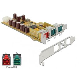 PCI Express PoweredUSB la 1 x USB 24V + 2 USB 12V, Delock 89655