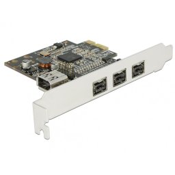 PCI Express cu 3 porturi FireWire B + 1 port FireWire A, Delock 89864
