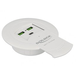 Incarcator USB-C PD 85 W + Qualcomm Quick Charge 3.0 montare masa, Delock 64065