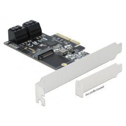 PCI Express 4 porturi SATA + 1 x M.2 Key B, Delock 90396