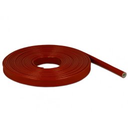 Manson anti-incendiu acoperit cu silicon 10m x 10mm Rosu, Delock 18899