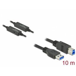 Cablu USB 3.2 Gen 1-A la USB-B activ T-T 10m Negru, Delock 85380