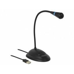 Microfon USB cu baza si buton on / off, Delock 65871