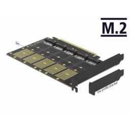 PCI Express la 5 x M.2 Key B / 5 x SATA interne, Delock 90435
