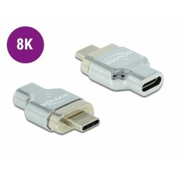 Adaptor magnetic Thunderbolt 3 / USB-C (DP Alt Mode) 8K@30Hz T-M, Delock 66433