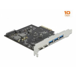 PCI Express x4 cu 2 x USB 3.2 Type-C + 3 x USB-A, Delock 89064