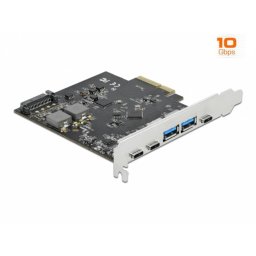 PCI Express x4 cu 3 x USB 3.2 Type-C + 2 x USB-A, Delock 89074