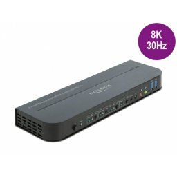 Switch KVM DisplayPort 8K30Hz cu USB 3.0 si Audio, Delock 11484