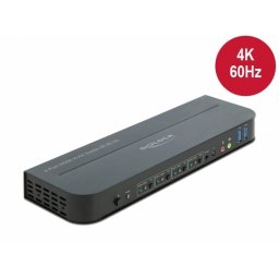 Switch KVM HDMI 4K60Hz cu USB 3.0 si Audio, Delock 11483