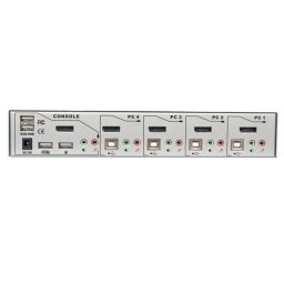 Switch KVM 4 porturi DisplayPort 1.2, USB 2.0 & Audio, Lindy L39305