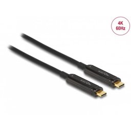 Cablu activ optic video USB type C 4K60Hz T-T 30m, Delock 84132