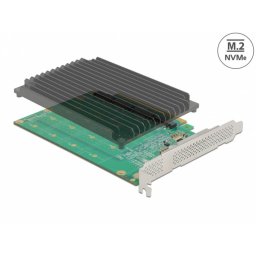 PCI Express cu 4 porturi NVMe M.2 Key M cu ventilator, Delock 90054