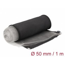 Organizator cabluri cu fermoar rezistent la caldura 1m x 50mm Negru, Delock 20849