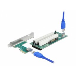 Riser Card PCI Express la 2 x slot PCI 32 Bit cu cablu 60cm, Delock 90066