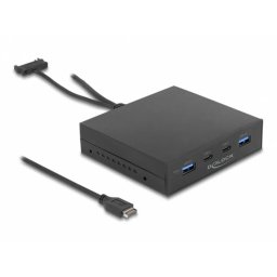 Front panel 3.5" cu 2 x USB 3.2 Gen2 type C + 2 x USB-A, Delock 64057