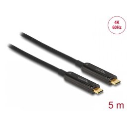 Cablu video activ optic USB type C 4K60Hz T-T 5m, Delock 84090