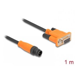 Cablu M12 CAN Bus A-coded 5 pini la D-Sub 9 pini T-M 1m, Delock 66745