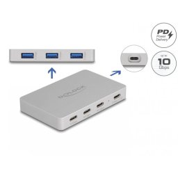 HUB USB 3.2 type C cu 4 x USB-C + 3 x USB-A PD 82W, Delock 64279