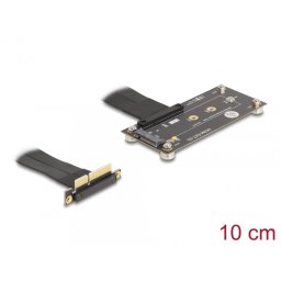 Adaptor PCIe 3.0 x4 unghi 90 grade la to M.2 Key M + cablu 10cm, Delock 81502