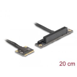Adaptor Mini PCIe la PCIe 3.0 x8 unghi 90 grade + cablu 20cm, Delock 81295