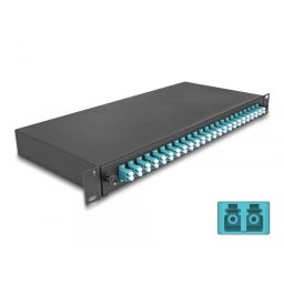 Splice Box fibra optica 19"/1U cu 24 x LC Duplex OM3, Delock 67010