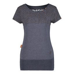alife & kickin Tricou 'CoraAK' albastru marin / bleumarin / galben muștar