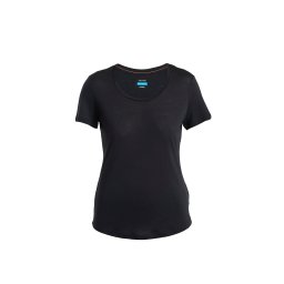 ICEBREAKER Tricou funcțional 'Sphere III Scoop' negru