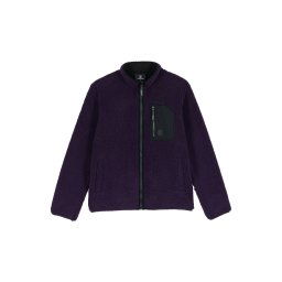 Volcom Jachetă fleece 'Muzzer Fuzzar' mov închis / negru