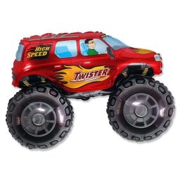 Balon folie Monster Truck - 60 cm, roșu