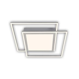 Brilo - Plafonieră LED 2xLED/16W/230V + LED/19W 51,5x51,5 cm crom mat